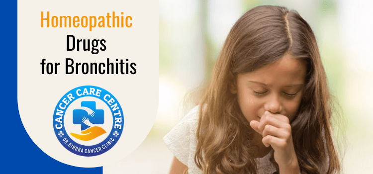 Which homoeopathic drugs are best to treat various bronchial issues?